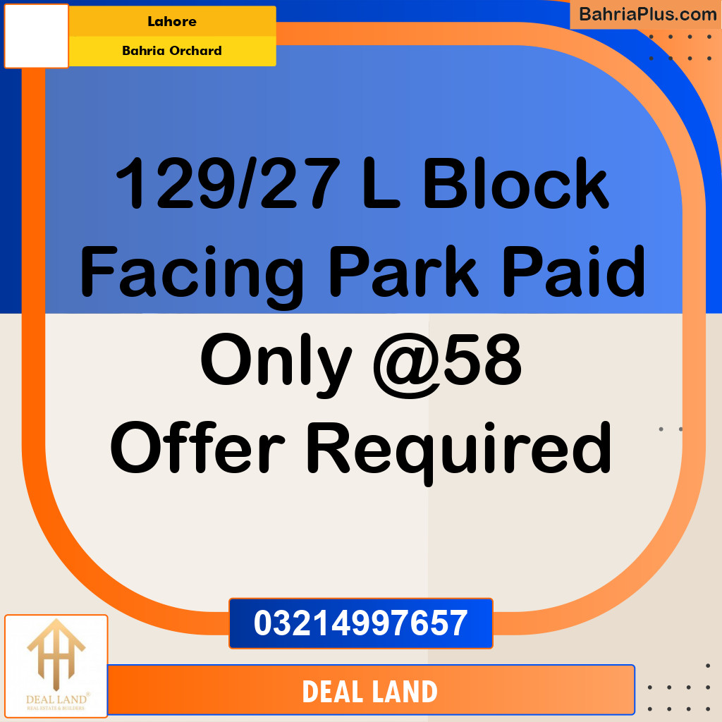 Residential Plot for Sale in Bahria Orchard, Lahore - (BP-297693)