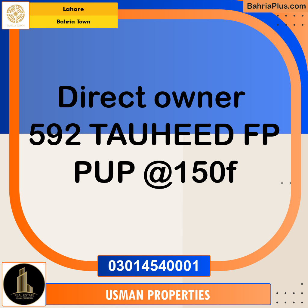 Residential Plot for Sale in Bahria Town, Lahore - (BP-297756)