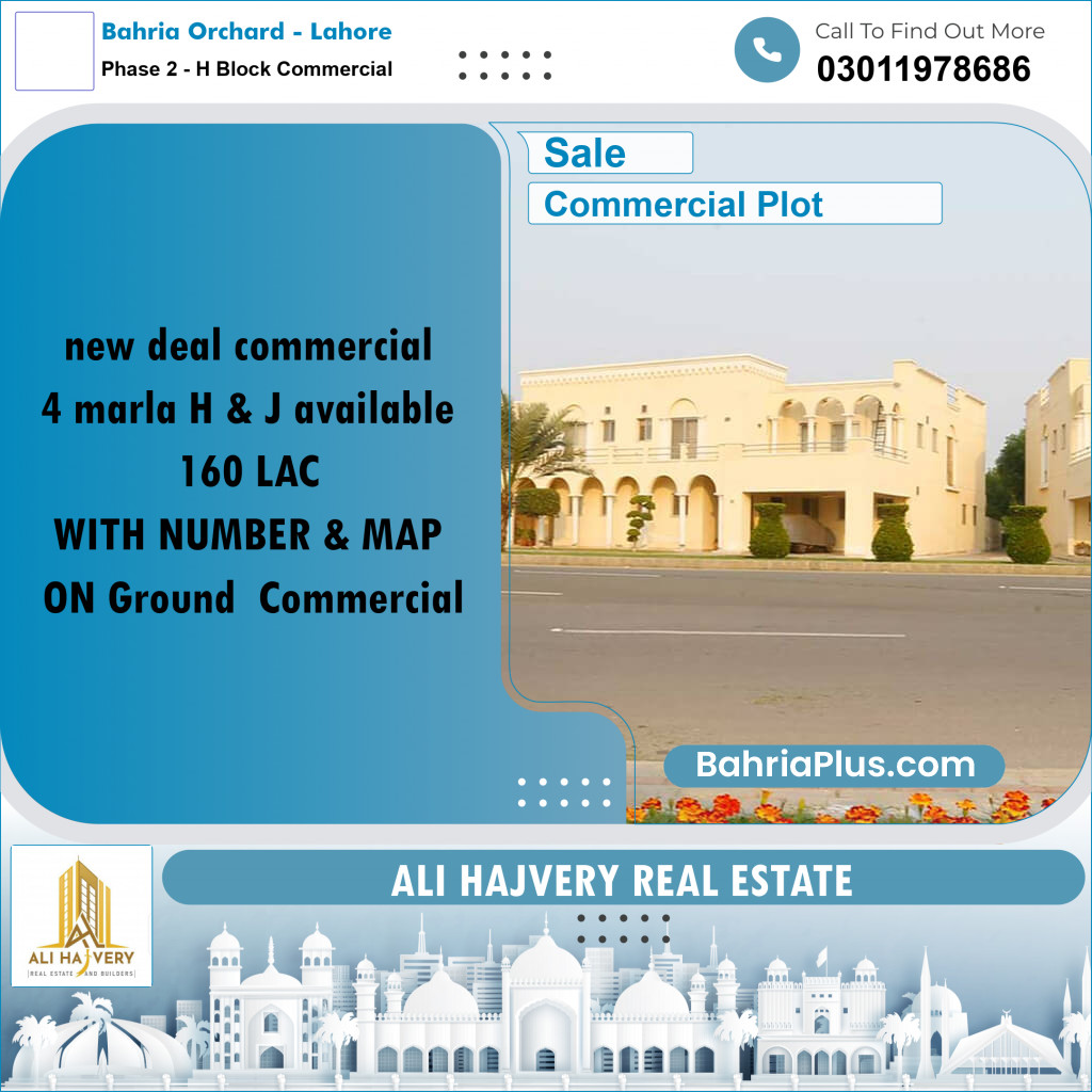 4 Marla Commercial Plot for Sale in Phase 2 - H Block Commercial -  Bahria Orchard, Lahore - (BP-297758)