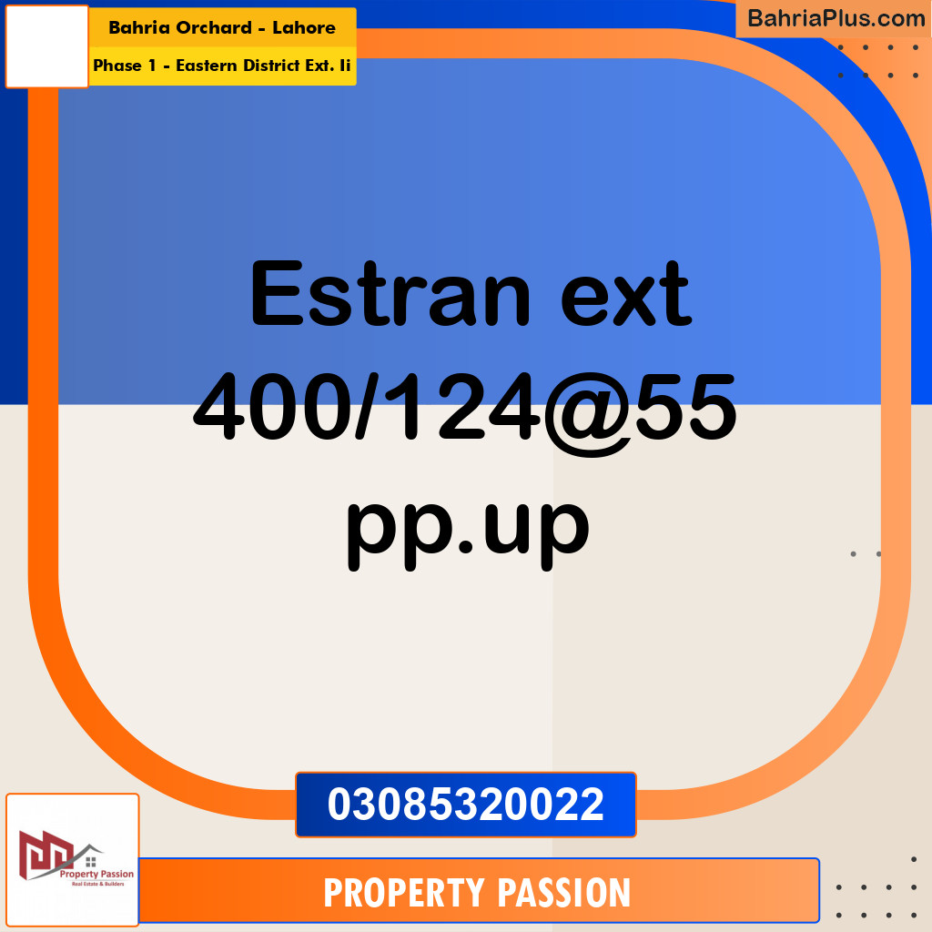 5 Marla Residential Plot for Sale in Phase 1 - Eastern District Ext. II -  Bahria Orchard, Lahore - (BP-297782)