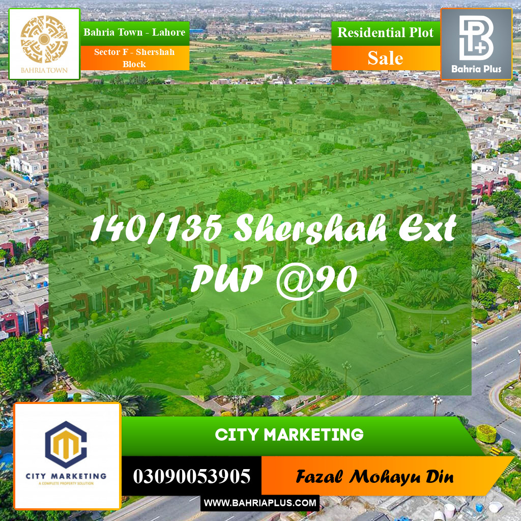 5 Marla Residential Plot for Sale in Sector F - Shershah Block -  Bahria Town, Lahore - (BP-297792)