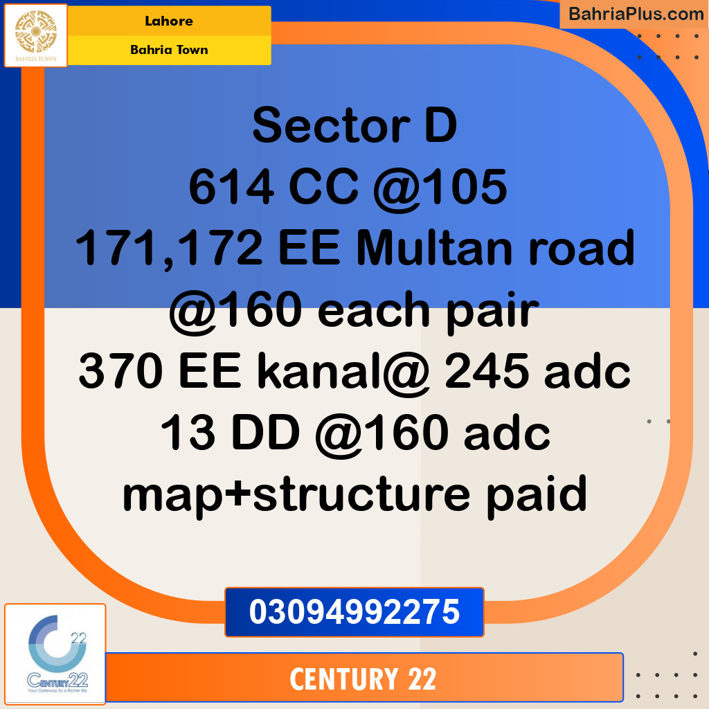 10 Marla Residential Plot for Sale in Bahria Town, Lahore - (BP-297793)