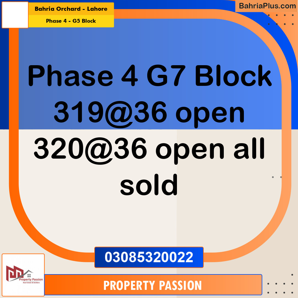 5 Marla Residential Plot for Sale in Phase 4 - G5 Block -  Bahria Orchard, Lahore - (BP-297826)