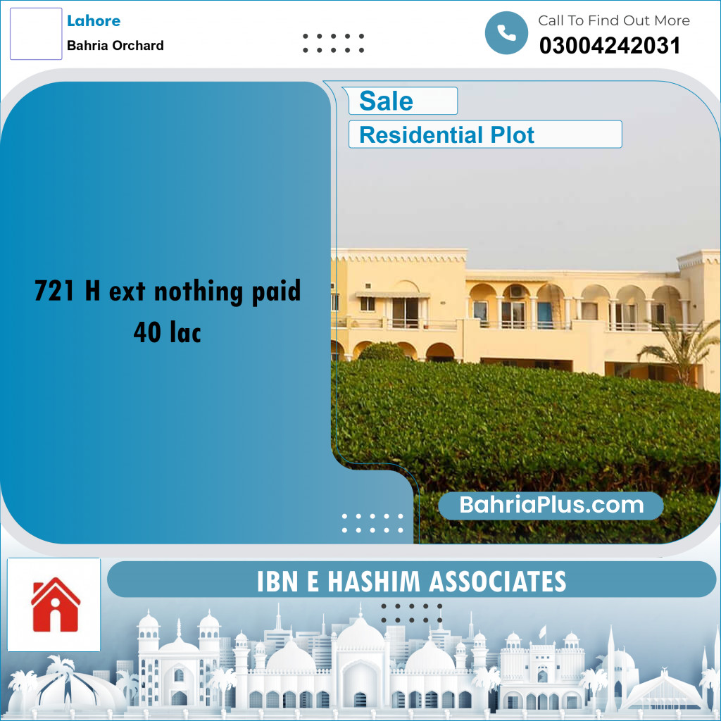 5 Marla Residential Plot for Sale in Bahria Orchard, Lahore - (BP-297889)