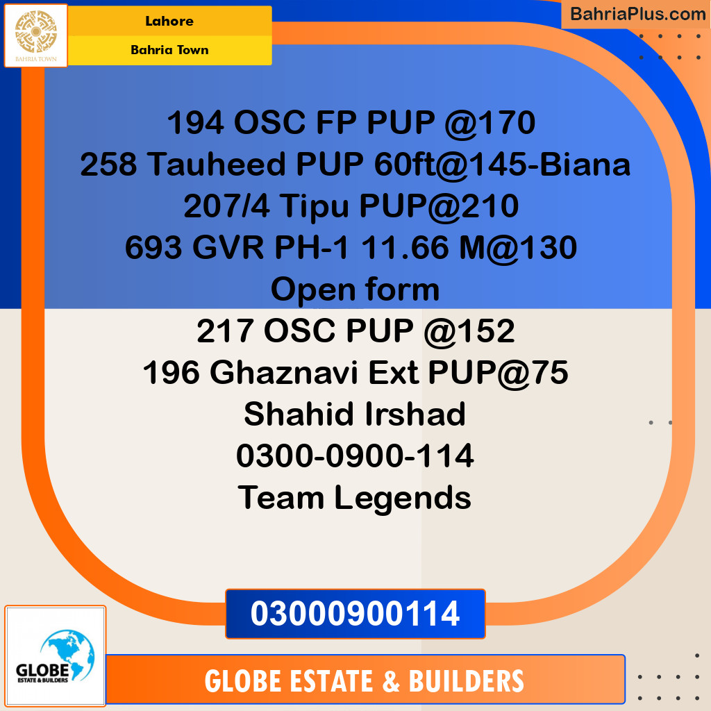 Residential Plot for Sale in Bahria Town, Lahore - (BP-297901)