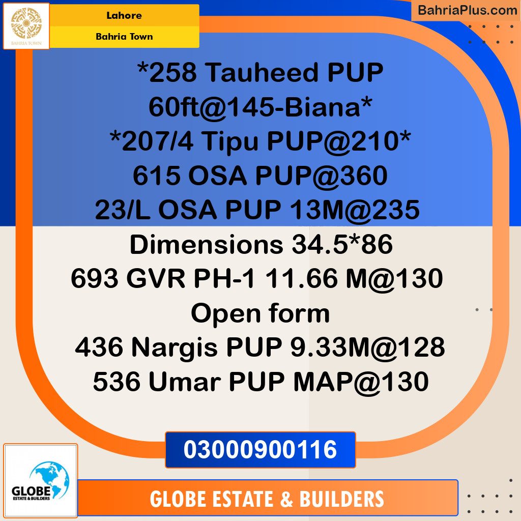 Residential Plot for Sale in Bahria Town, Lahore - (BP-297903)
