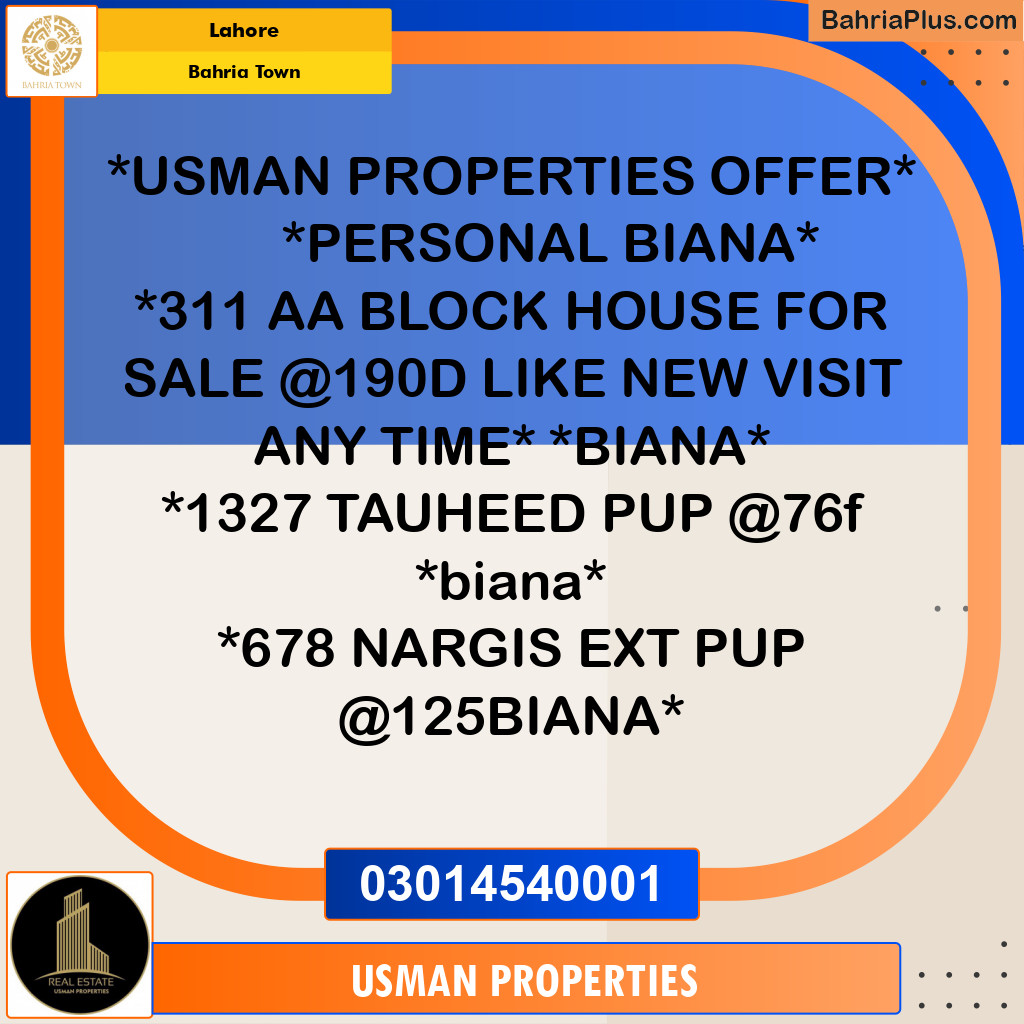 Residential Plot for Sale in Bahria Town, Lahore - (BP-297997)