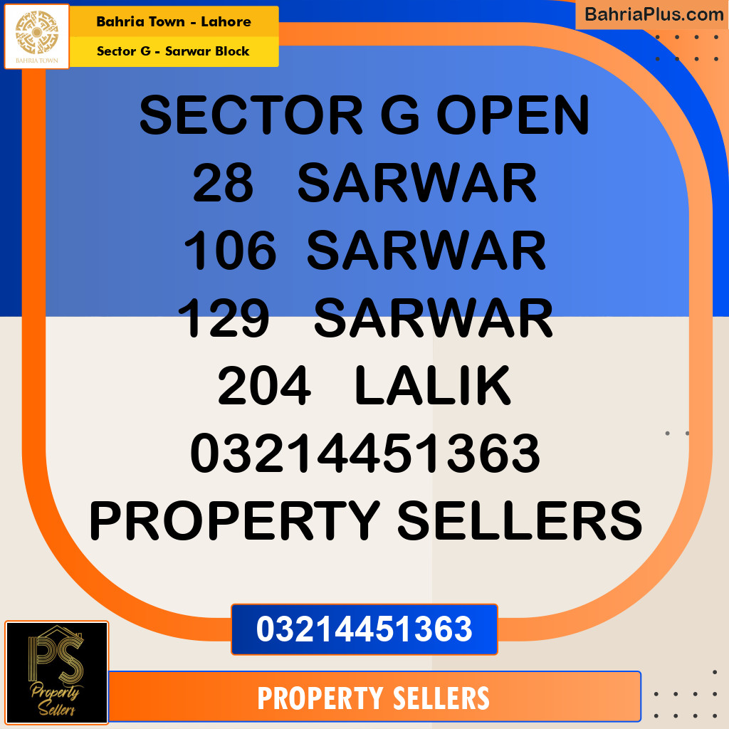 5 Marla Residential Plot for Sale in Sector G - Sarwar Block -  Bahria Town, Lahore - (BP-298025)