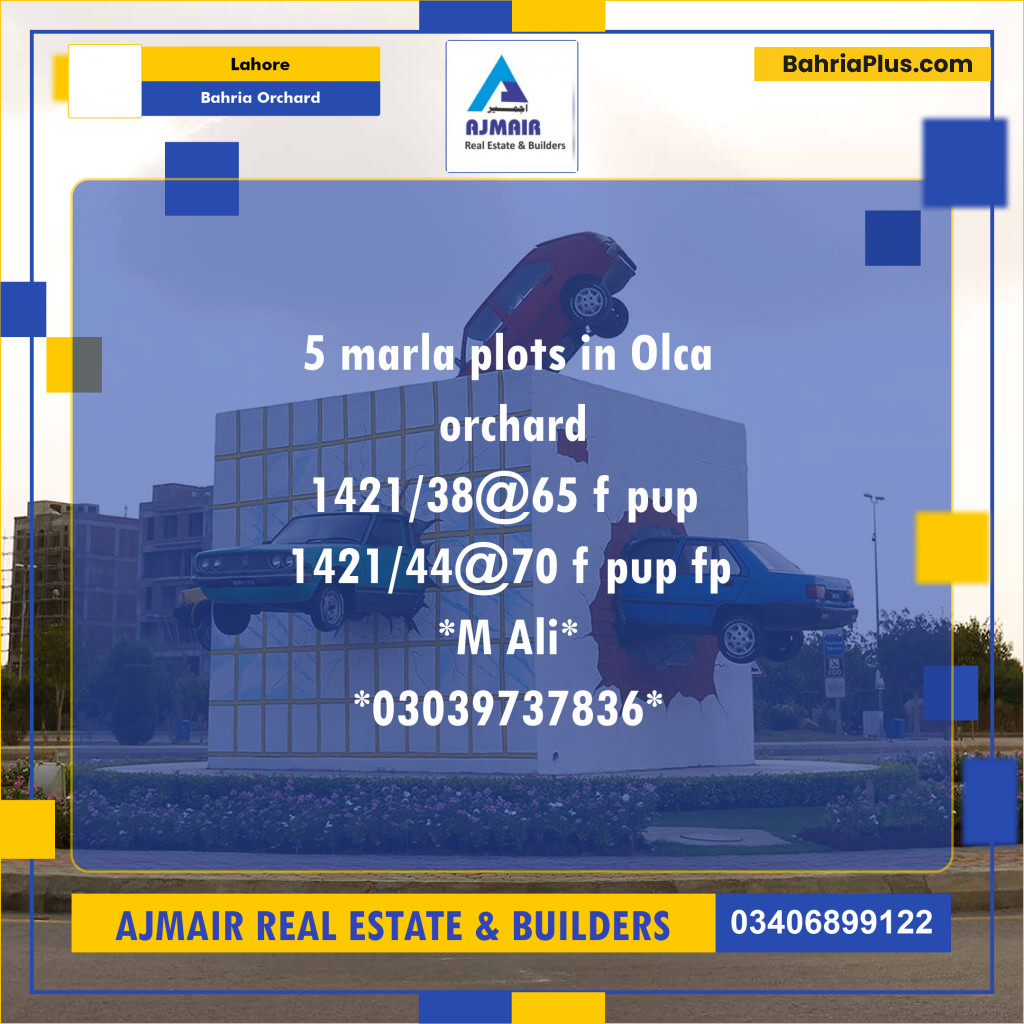 5 Marla Residential Plot for Sale in Bahria Orchard, Lahore - (BP-298065)