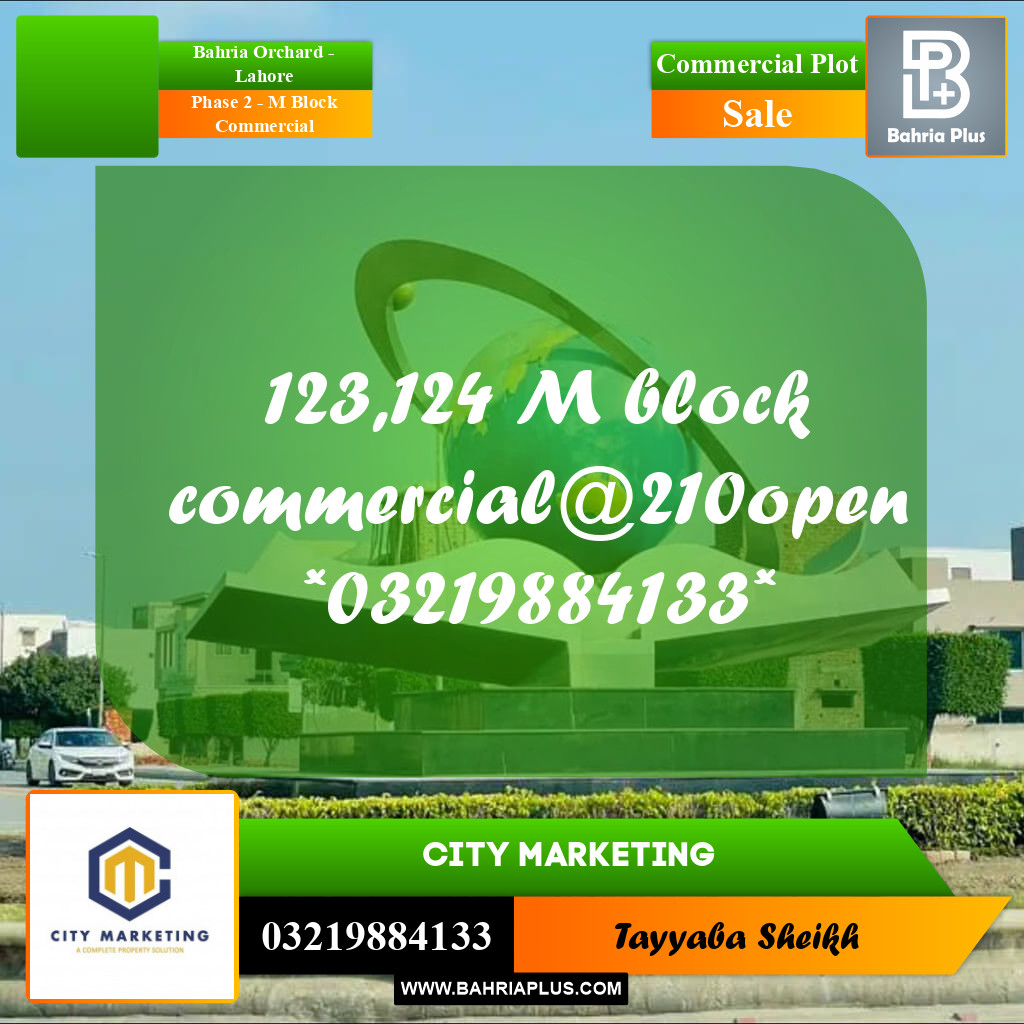 5 Marla Commercial Plot for Sale in Phase 2 - M Block Commercial -  Bahria Orchard, Lahore - (BP-298088)