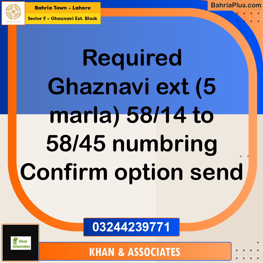 5 Marla Residential Plot for Sale in Sector F - Ghaznavi Ext. Block -  Bahria Town, Lahore - (BP-298131)
