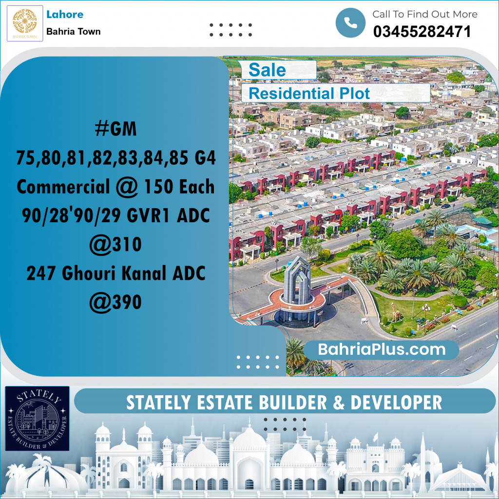 Residential Plot for Sale in Bahria Town, Lahore - (BP-298169)