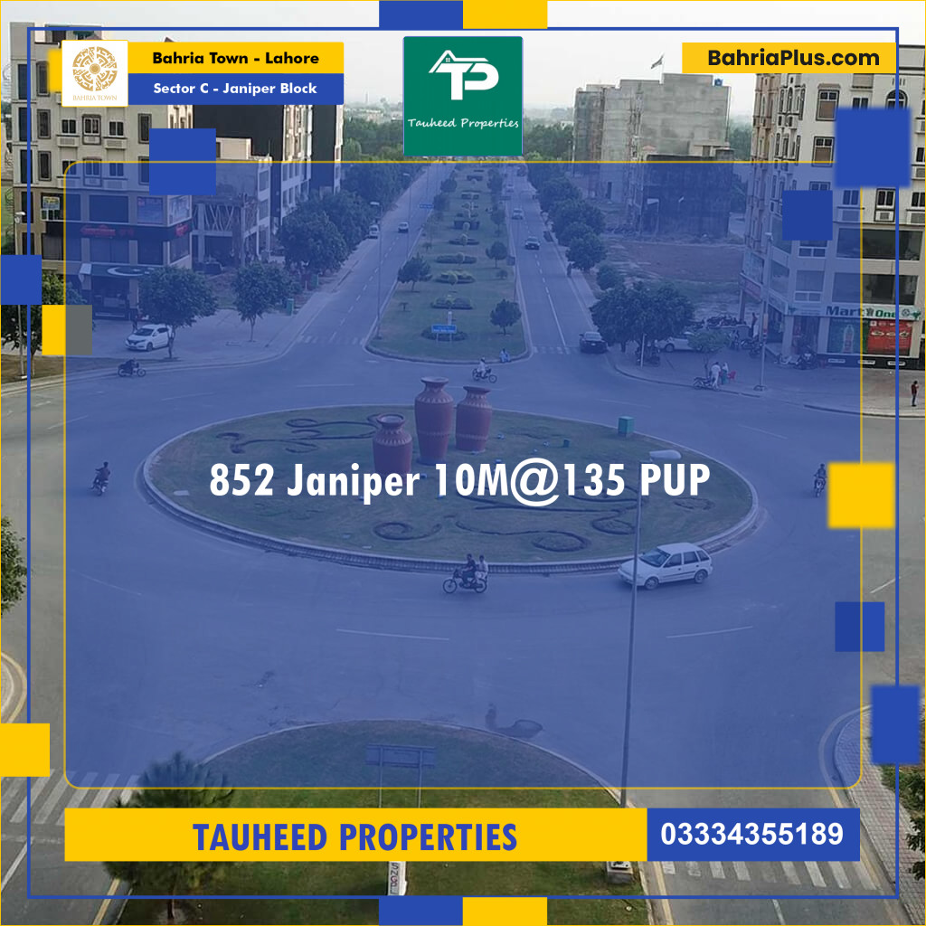 10 Marla Residential Plot for Sale in Sector C - Janiper Block -  Bahria Town, Lahore - (BP-298173)