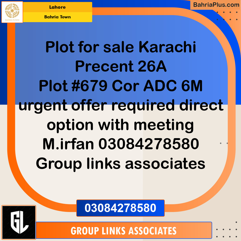 Residential Plot for Sale in Bahria Town, Lahore - (BP-298255)