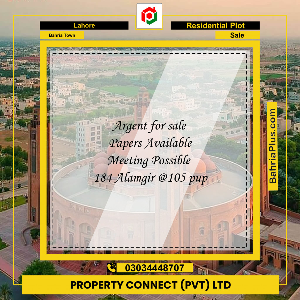 Residential Plot for Sale in Bahria Town, Lahore - (BP-298363)