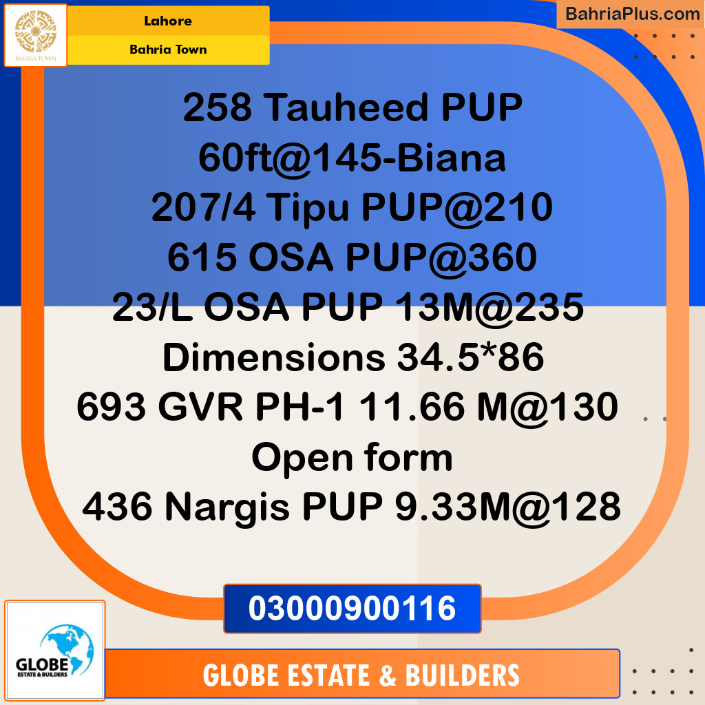 Residential Plot for Sale in Bahria Town, Lahore - (BP-298500)