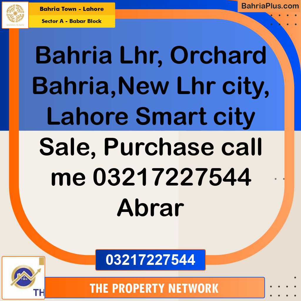 5 Marla Residential Plot for Sale in Sector A - Babar Block -  Bahria Town, Lahore - (BP-298518)