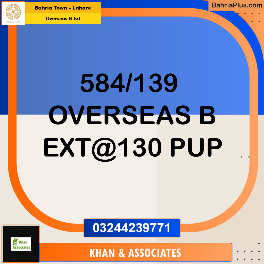 10 Marla Residential Plot for Sale in Overseas B Ext -  Bahria Town, Lahore - (BP-298637)
