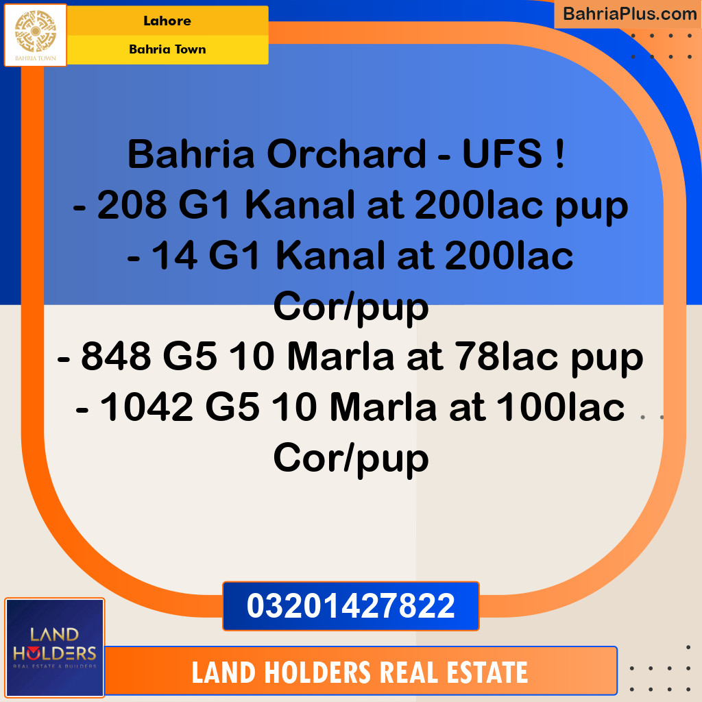 Residential Plot for Sale in Bahria Town, Lahore - (BP-298644)