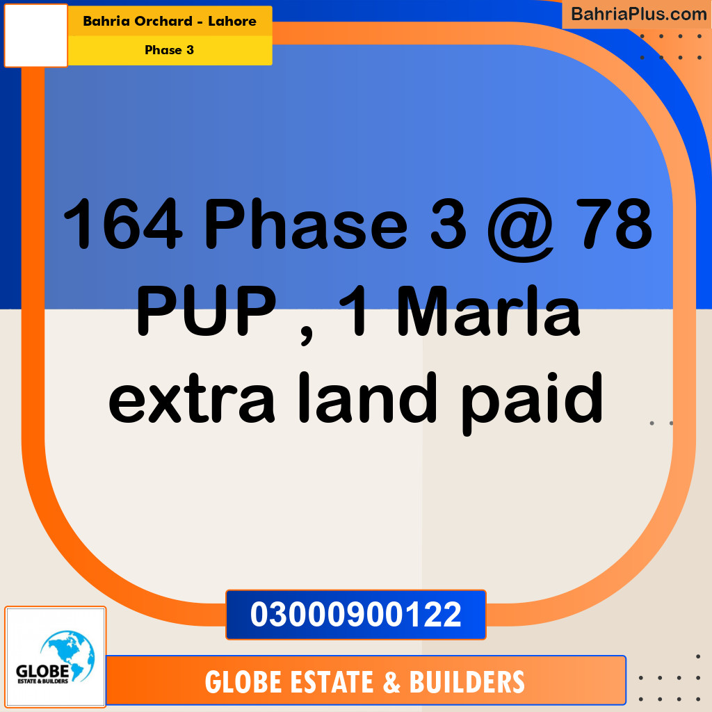 8 Marla Residential Plot for Sale in Phase 3 -  Bahria Orchard, Lahore - (BP-298831)