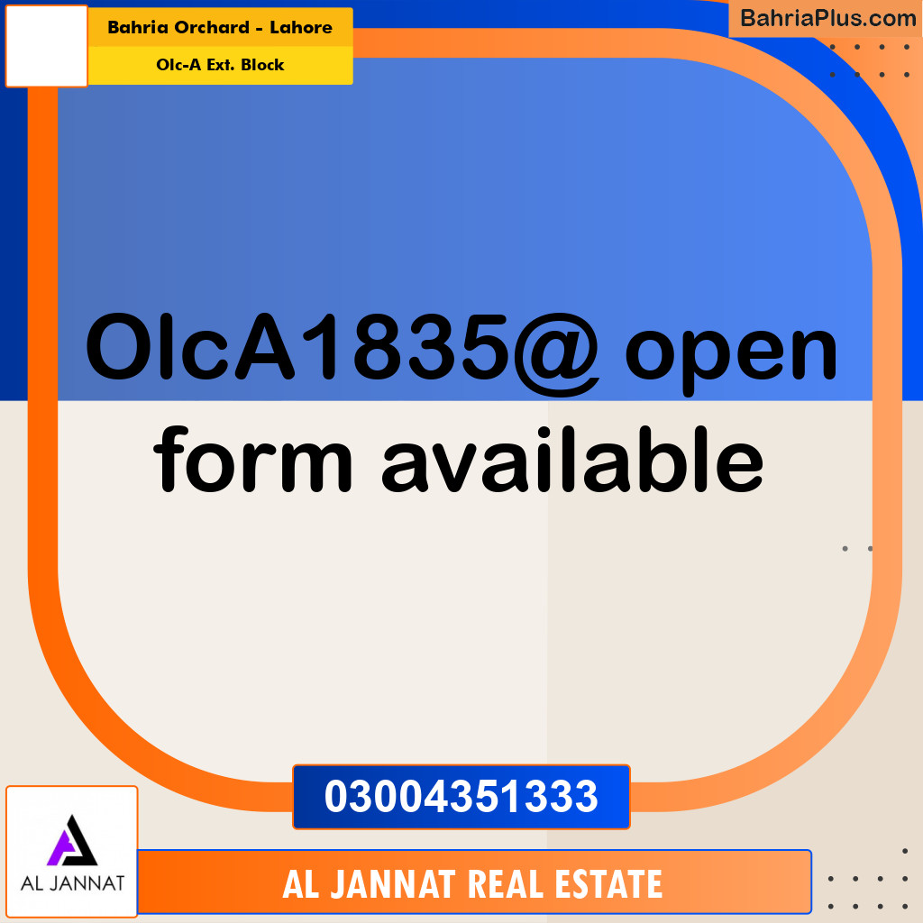 5 Marla Residential Plot for Sale in OLC-A Ext. Block -  Bahria Orchard, Lahore - (BP-298833)