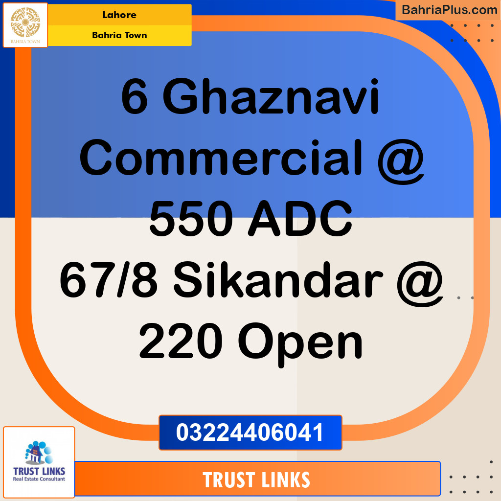 5 Marla Commercial Plot for Sale in Bahria Town, Lahore - (BP-298849)