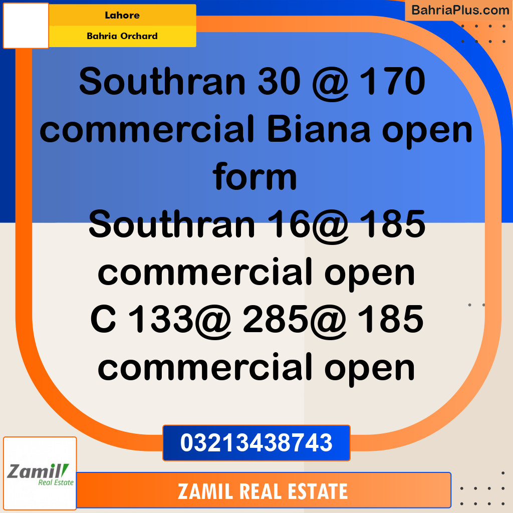 4 Marla Commercial Plot for Sale in Bahria Orchard, Lahore - (BP-298889)
