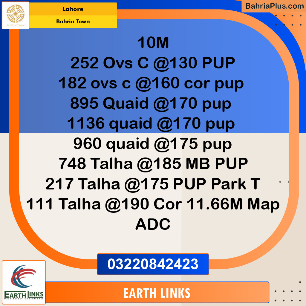 Residential Plot for Sale in Bahria Town, Lahore - (BP-299149)