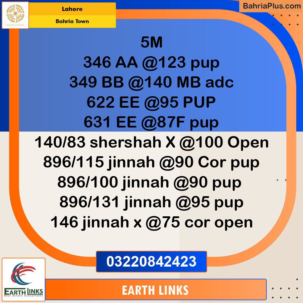 Residential Plot for Sale in Bahria Town, Lahore - (BP-299242)