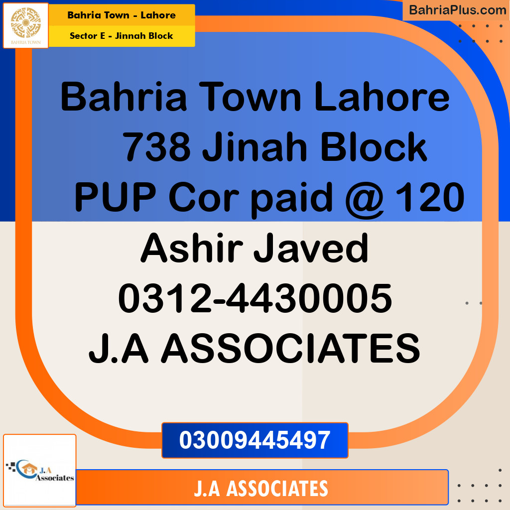 5 Marla Residential Plot for Sale in Sector E - Jinnah Block -  Bahria Town, Lahore - (BP-299249)