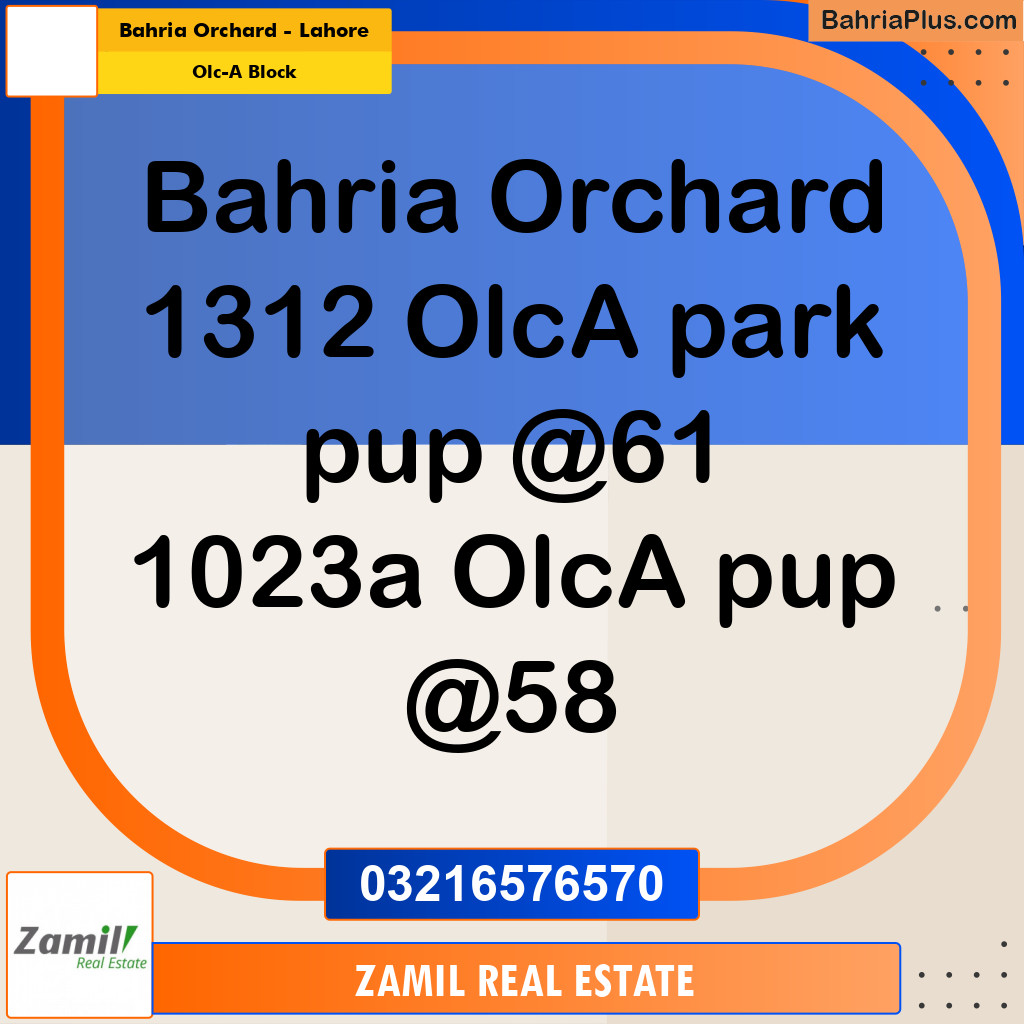 5 Marla Residential Plot for Sale in OLC-A Block -  Bahria Orchard, Lahore - (BP-299254)