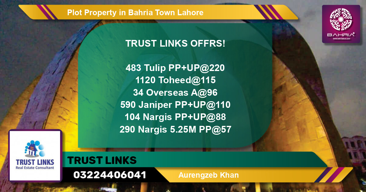 Residential Plot for Sale in Bahria Town, Lahore - (BP-29928)