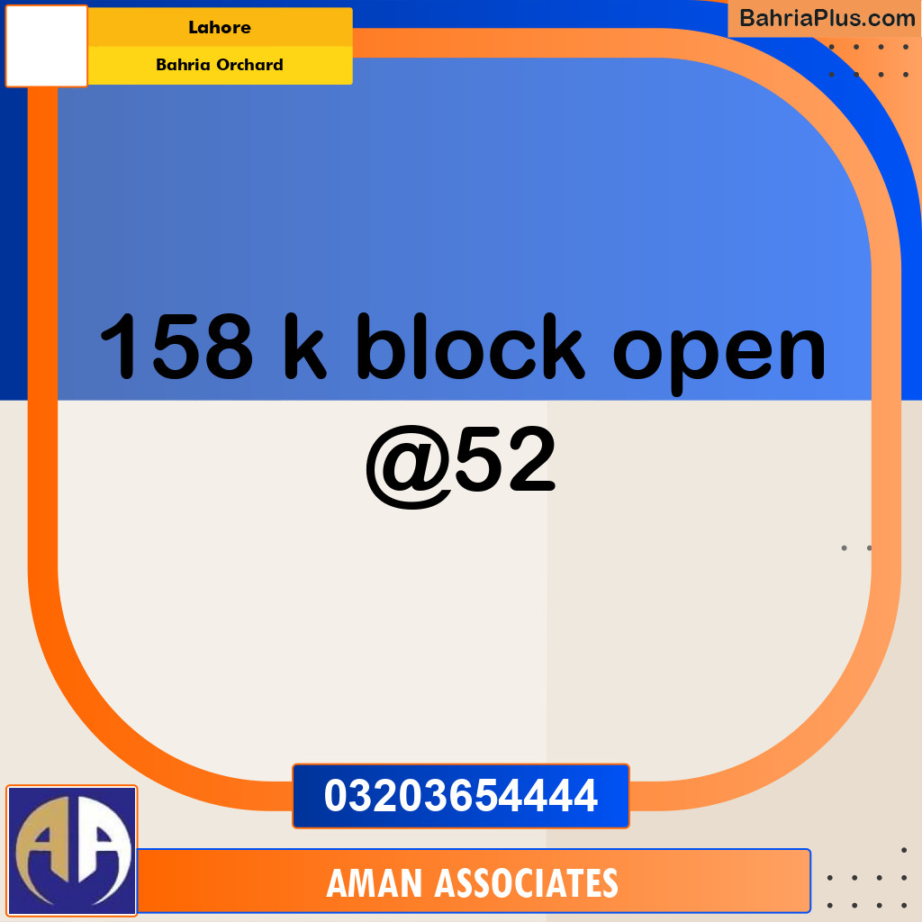 Residential Plot for Sale in Bahria Orchard, Lahore - (BP-299300)