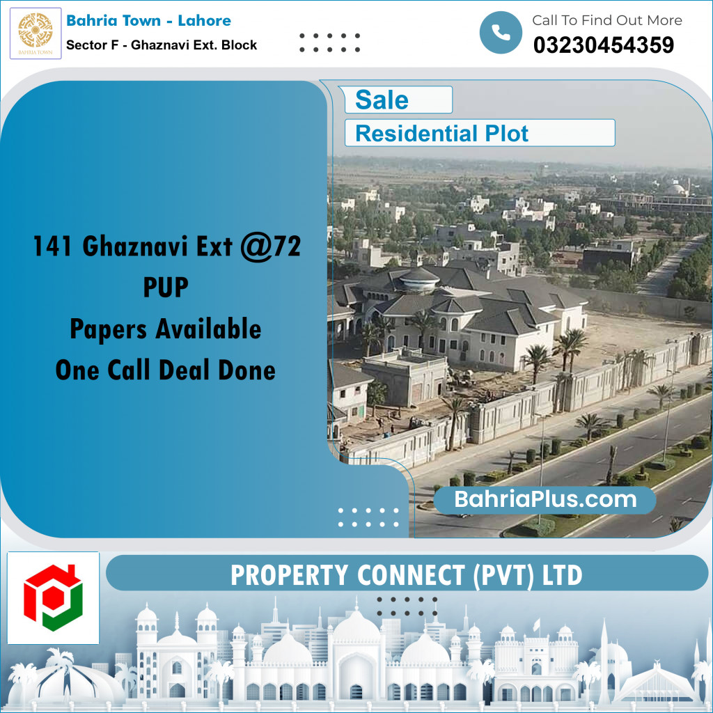 5 Marla Residential Plot for Sale in Sector F - Ghaznavi Ext. Block -  Bahria Town, Lahore - (BP-299363)