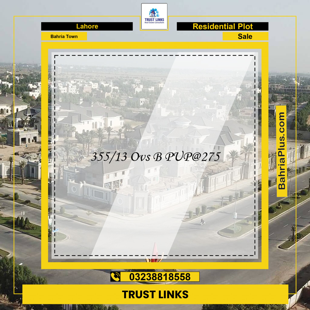 Residential Plot for Sale in Bahria Town, Lahore - (BP-299442)