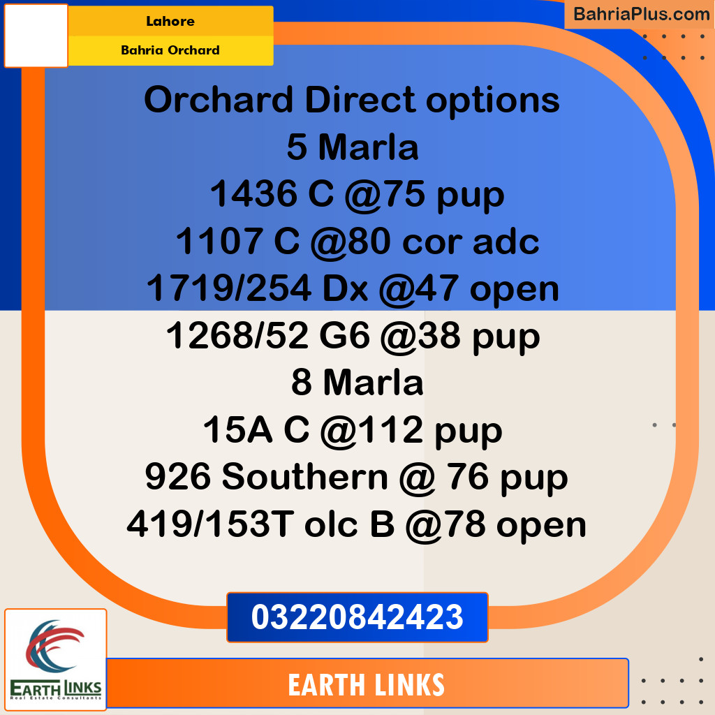 Residential Plot for Sale in Bahria Orchard, Lahore - (BP-299454)