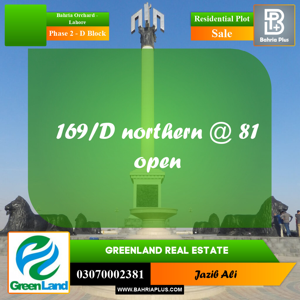 10 Marla Residential Plot for Sale in Phase 2 - D Block -  Bahria Orchard, Lahore - (BP-299510)