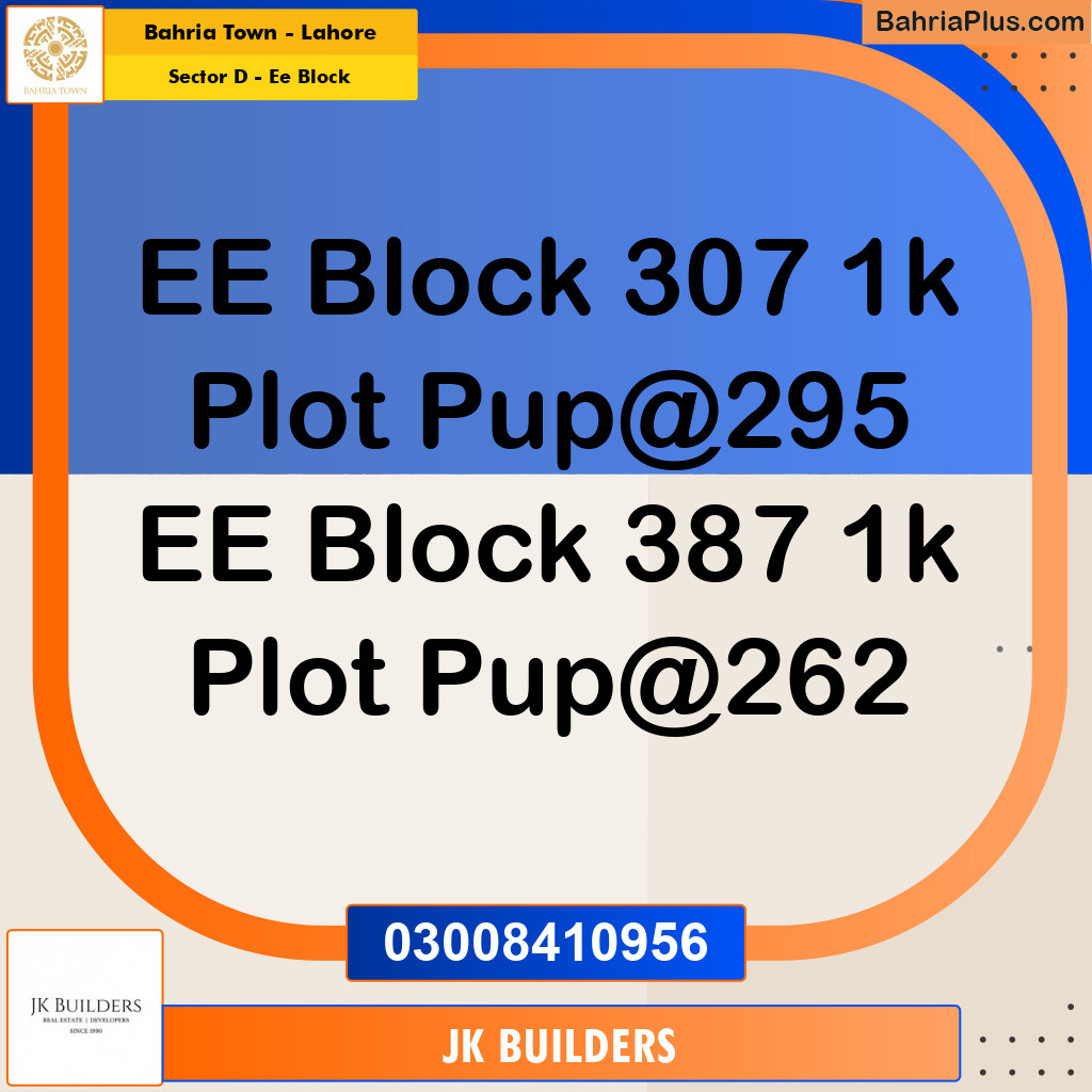 1 Kanal Residential Plot for Sale in Sector D - EE Block -  Bahria Town, Lahore - (BP-299832)