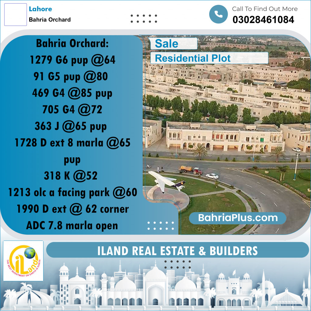 Residential Plot for Sale in Bahria Orchard, Lahore - (BP-299837)