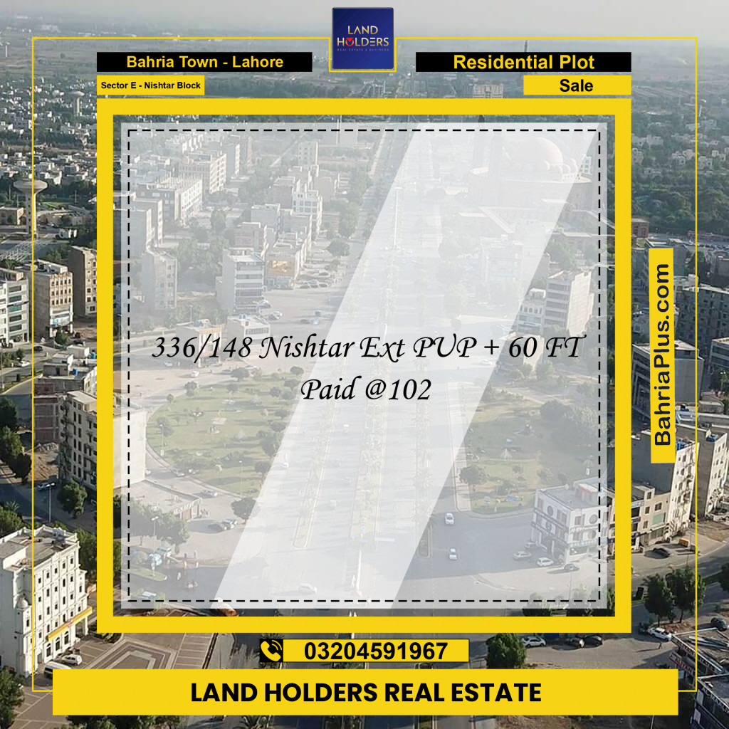 5 Marla Residential Plot for Sale in Sector E - Nishtar Block -  Bahria Town, Lahore - (BP-299841)