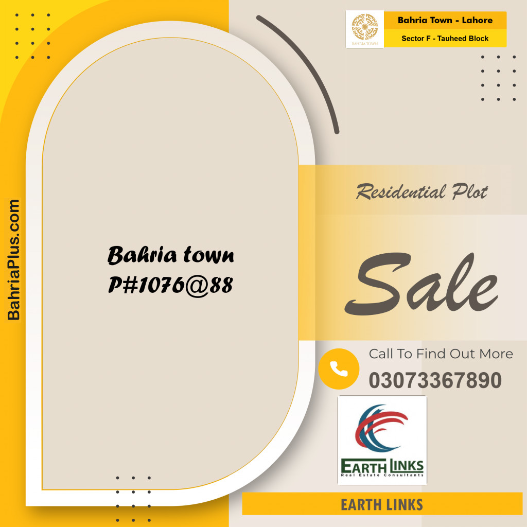 5 Marla Residential Plot for Sale in Sector F - Tauheed Block -  Bahria Town, Lahore - (BP-299865)