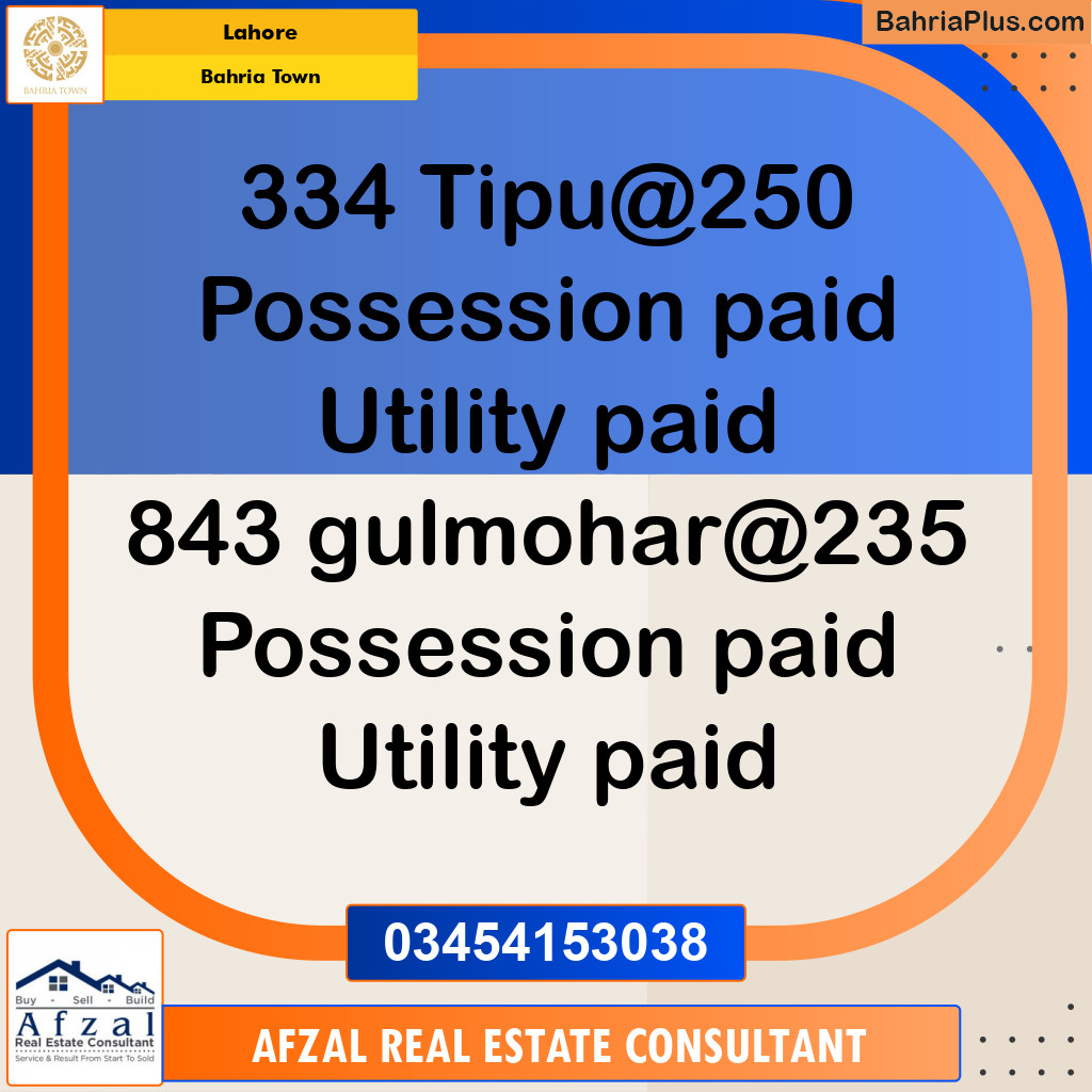 Residential Plot for Sale in Bahria Town, Lahore - (BP-299893)