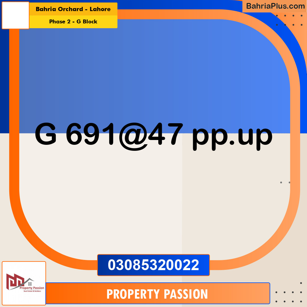 5 Marla Residential Plot for Sale in Phase 2 - G Block -  Bahria Orchard, Lahore - (BP-299898)