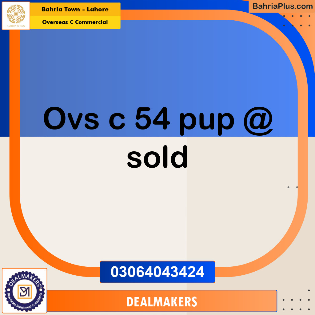 5 Marla Commercial Plot for Sale in Overseas C Commercial -  Bahria Town, Lahore - (BP-300175)