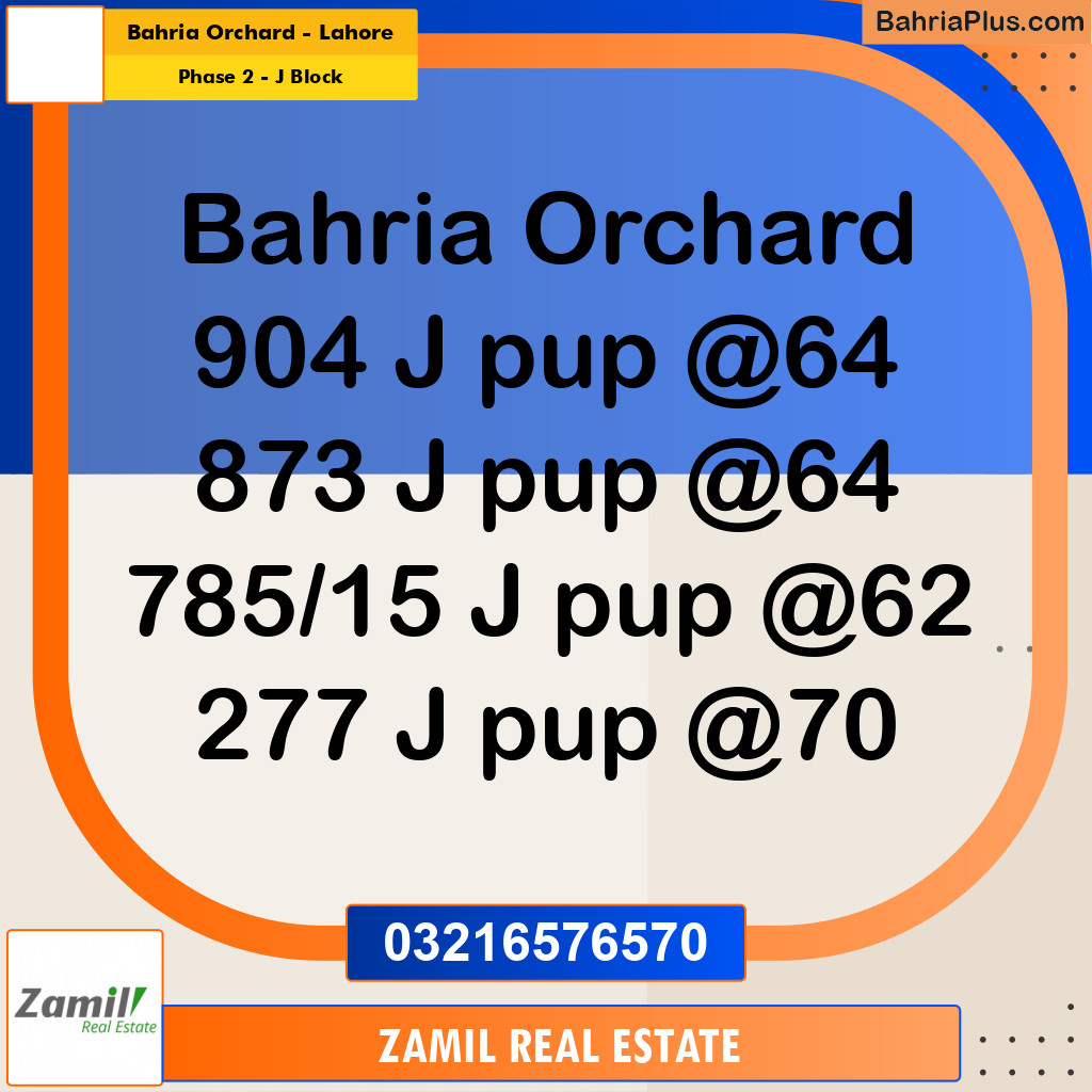 8 Marla Residential Plot for Sale in Phase 2 - J Block -  Bahria Orchard, Lahore - (BP-300503)
