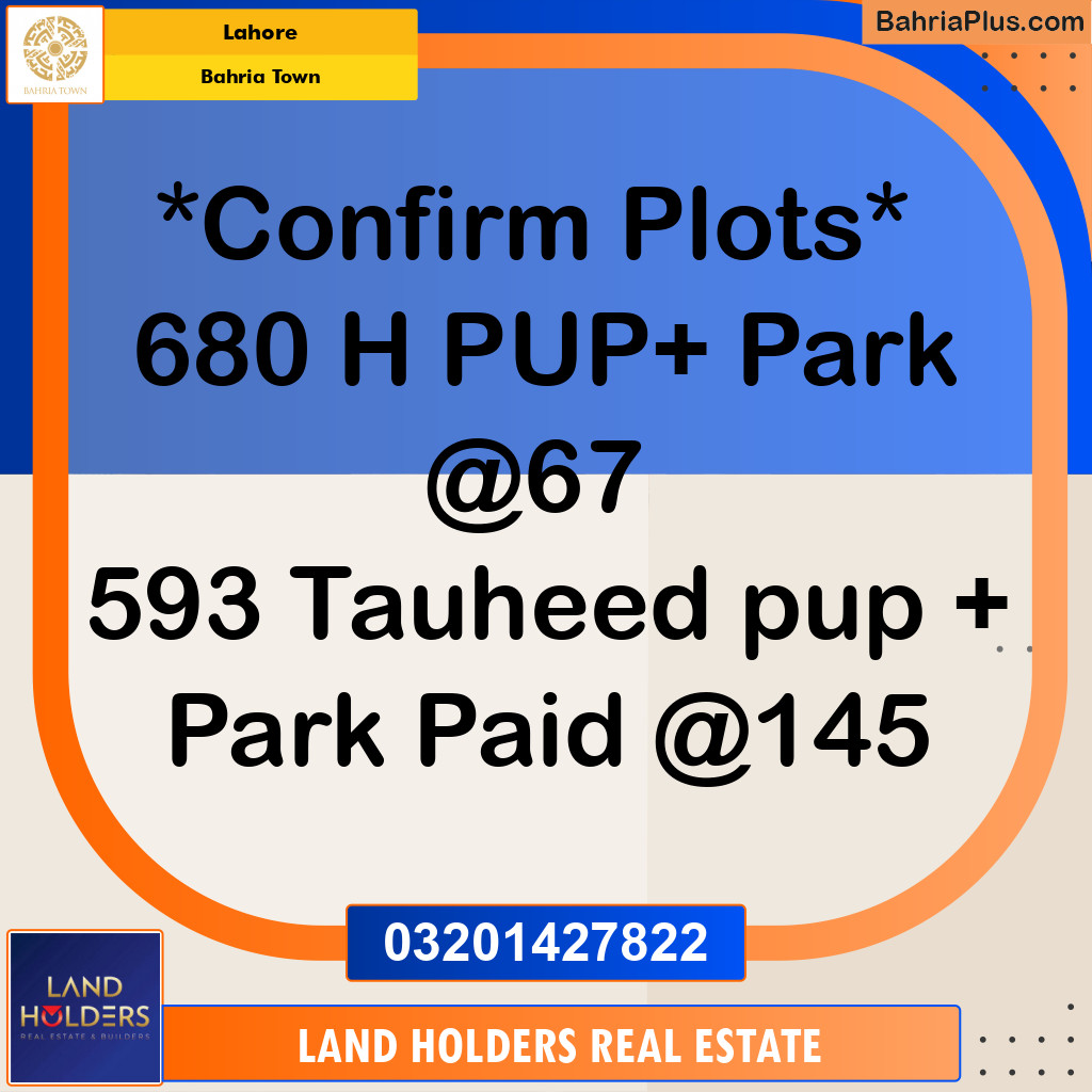 Residential Plot for Sale in Bahria Town, Lahore - (BP-300539)