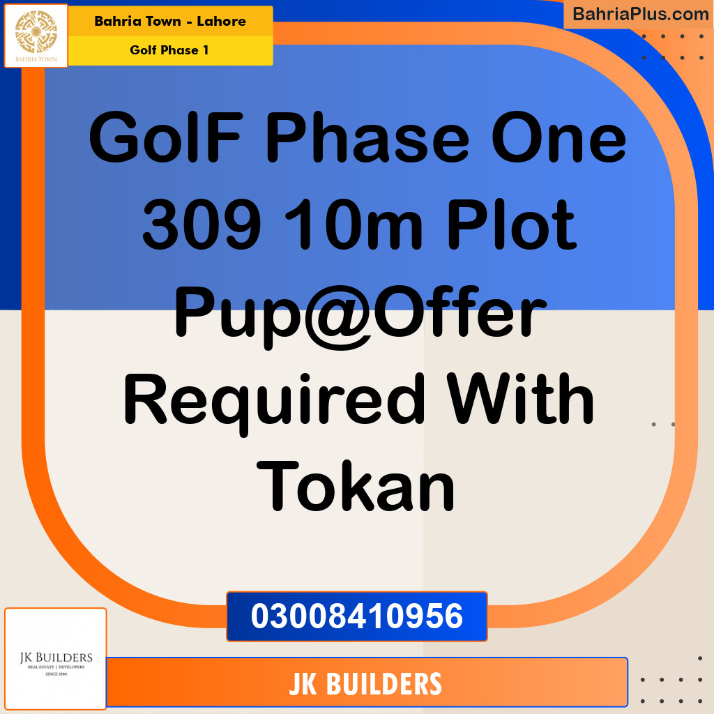 10 Marla Residential Plot for Sale in Golf Phase 1 -  Bahria Town, Lahore - (BP-300629)
