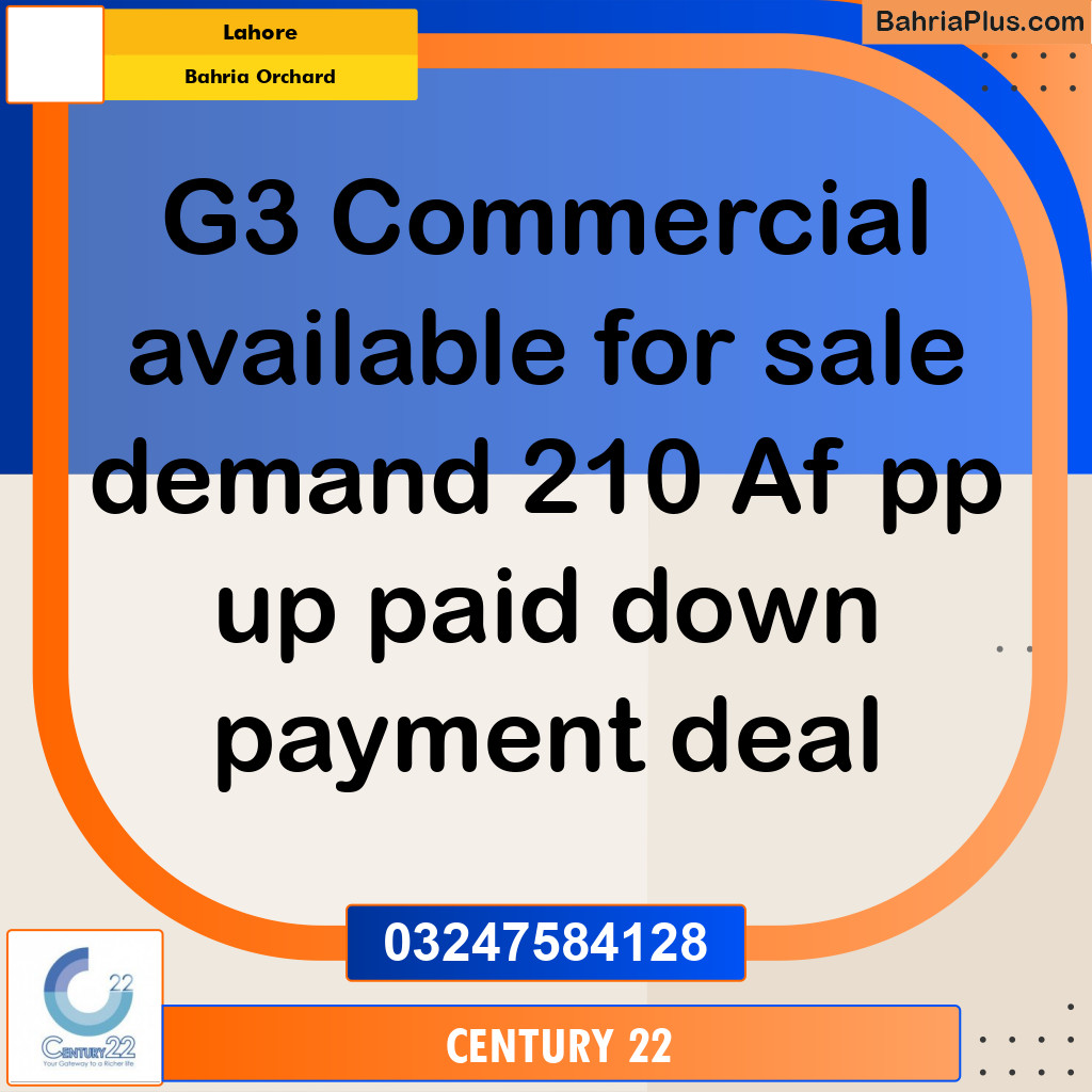 5 Marla Commercial Plot for Sale in Bahria Orchard, Lahore - (BP-300724)