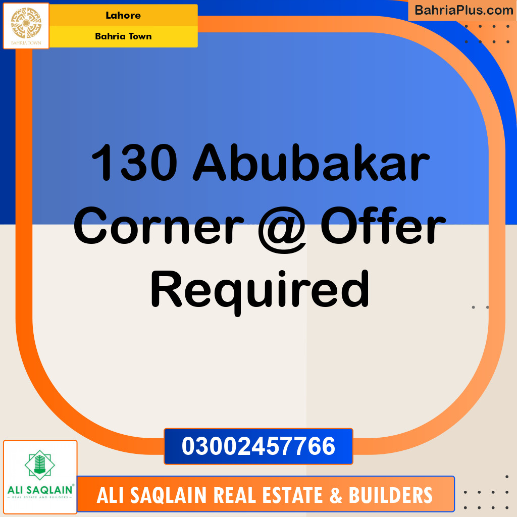 Residential Plot for Sale in Bahria Town, Lahore - (BP-300727)