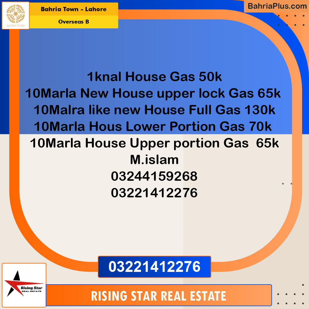 10 Marla Residential House for Rent in Overseas B -  Bahria Town, Lahore - (BP-300753)